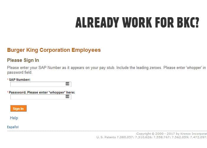 BURGER KING EMPLOYEE LOGIN GUIDE