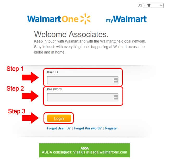 walmartone login page