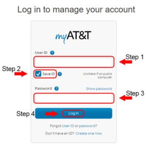 AT&T Wireless Login Guidelines.