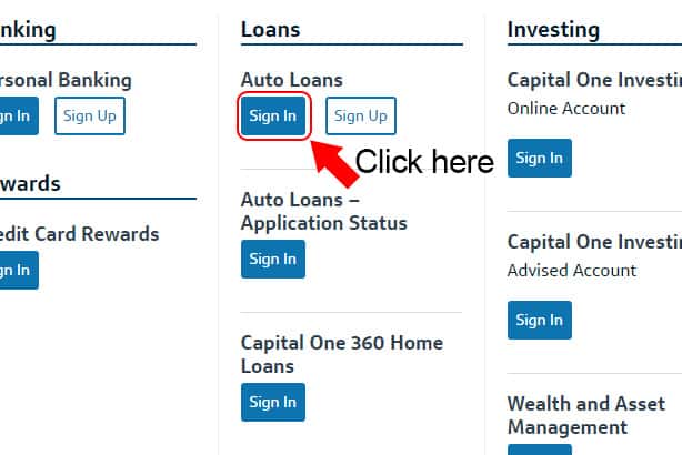 capital one auto finance make a payment