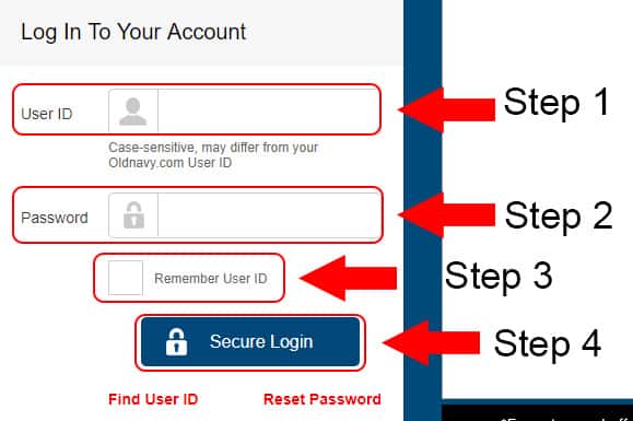 old navy credit card login